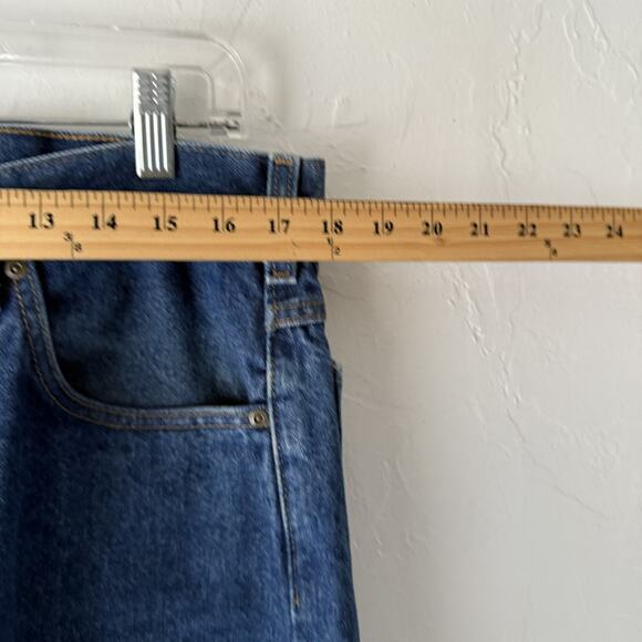 Carhartt Jeans Mens 38x32 Blue Denim Relaxed Fit Straight Leg Workwear Pants - Picture 5 of 8